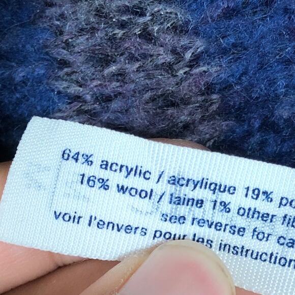 Aeropostale Womens Sweater Multicolored Open Front Cardigan Wool Blend Medium - Picture 7 of 12